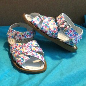 Sun-San/Saltwater Floral Sandals, Sandals with Flowers, Size 5 INFANT - NEW!